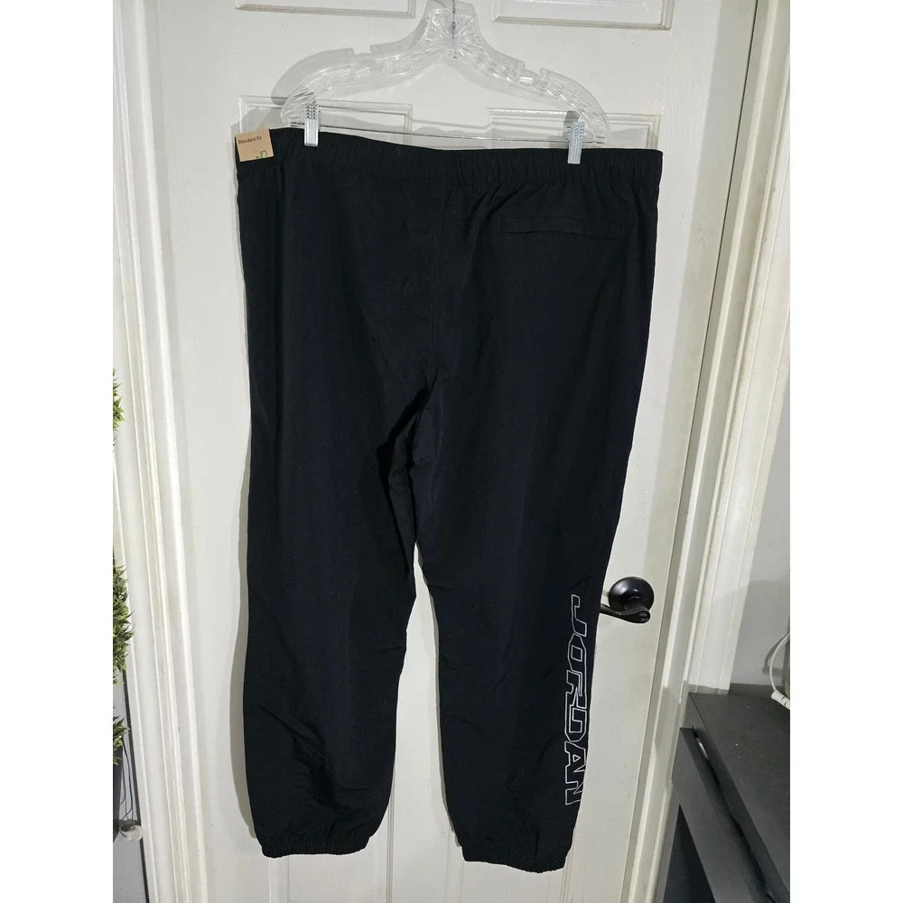 Jordan Mens Woven Track Pants Black White Piping Jumpman Joggers 3XL NEW